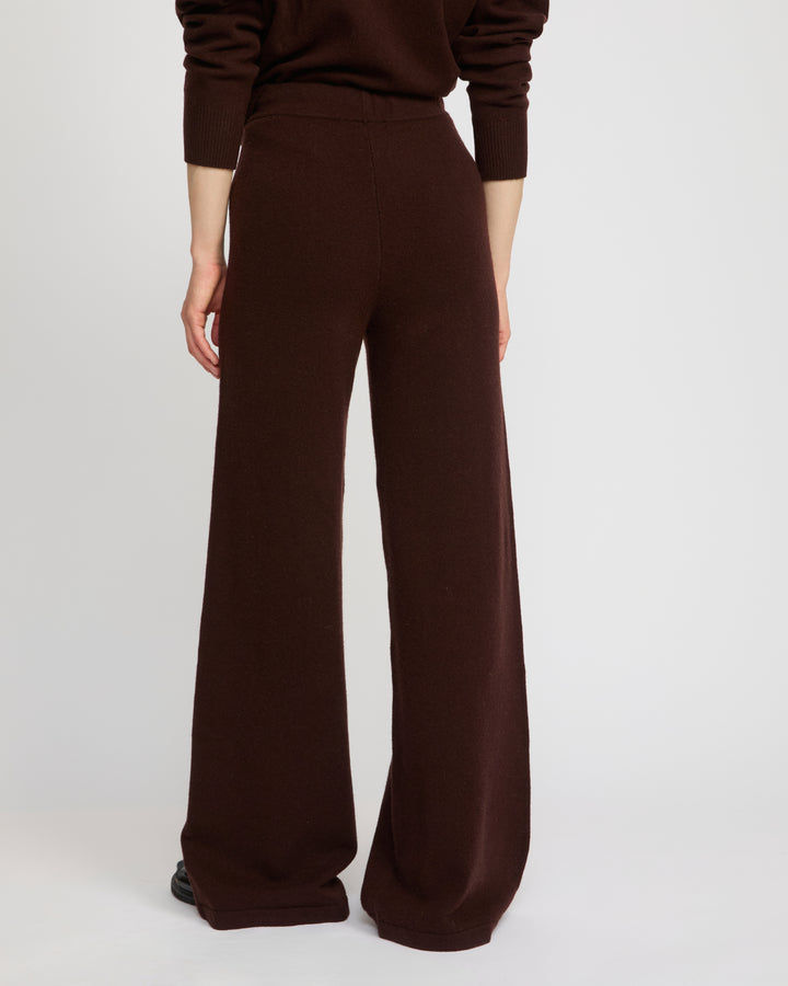 Merino knit wide leg trousers