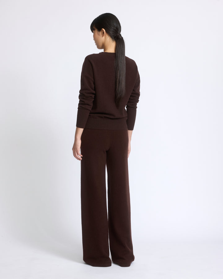 Pantalon large en maille mérinos - Yves Salomon - Nouvelle collection Automne Hiver