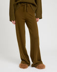 Merino knit wide leg trousers