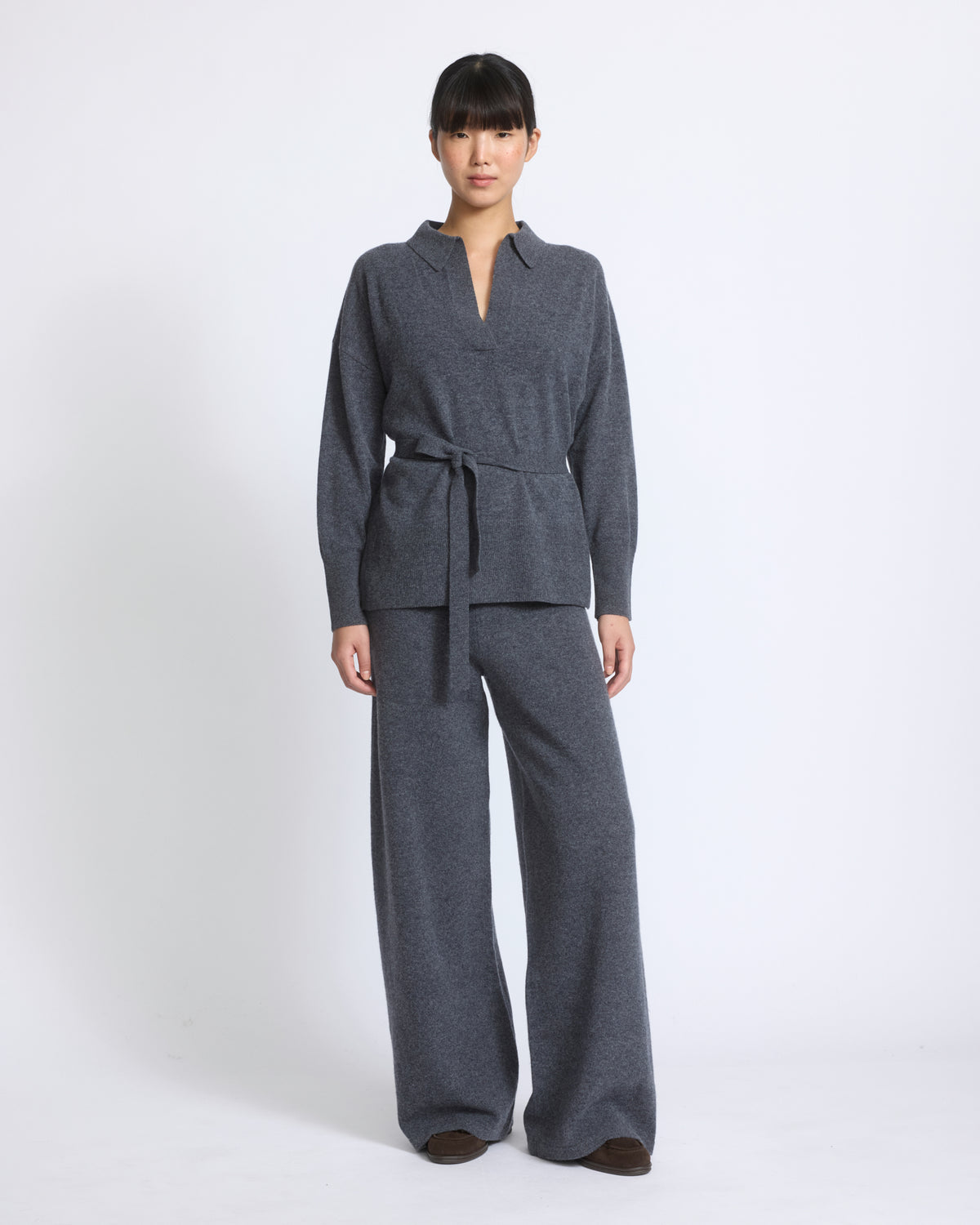 Pantalon large en maille mérinos - Yves Salomon - Nouvelle collection Automne Hiver