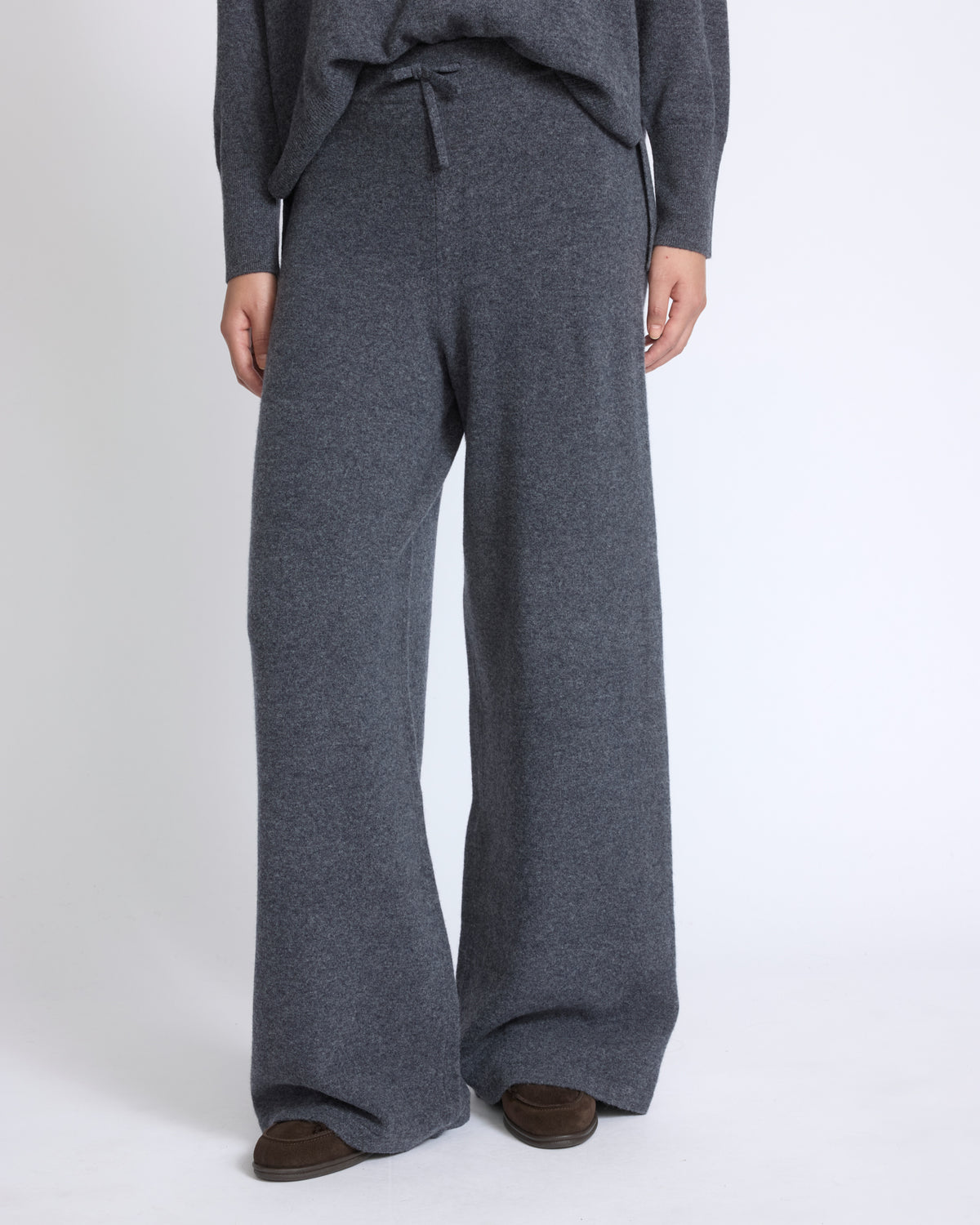 Pantalon large en maille mérinos - Yves Salomon - Nouvelle collection Automne Hiver