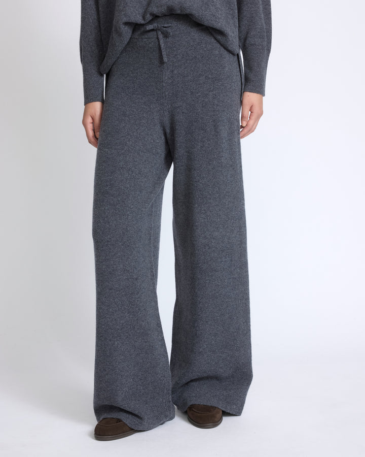 Pantalon large en maille mérinos - Yves Salomon - Nouvelle collection Automne Hiver