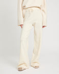 Merino knit wide leg trousers