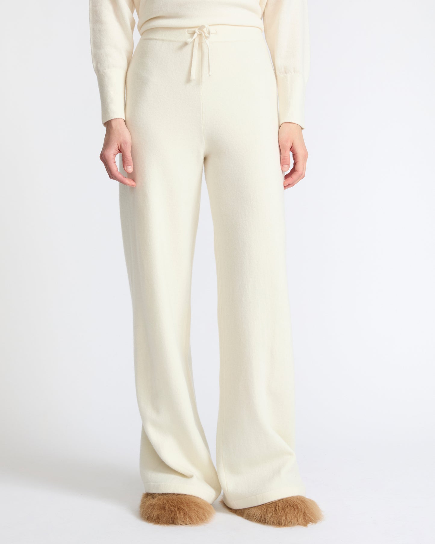 Pantalon large en maille mérinos- Yves Salomon - Nouvelle collection Automne Hiver