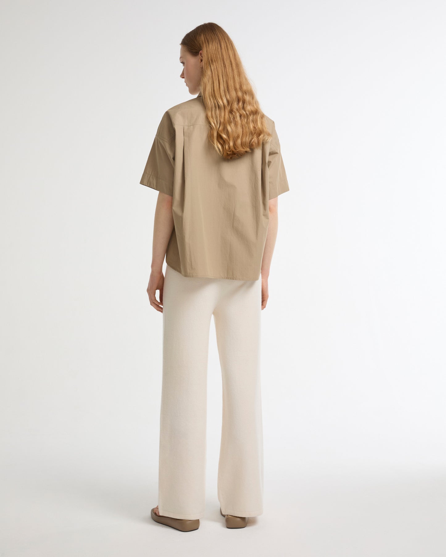 Chemise à manches courtes en popeline de coton -Yves salomon - Nouvelle collection Printemps Été
