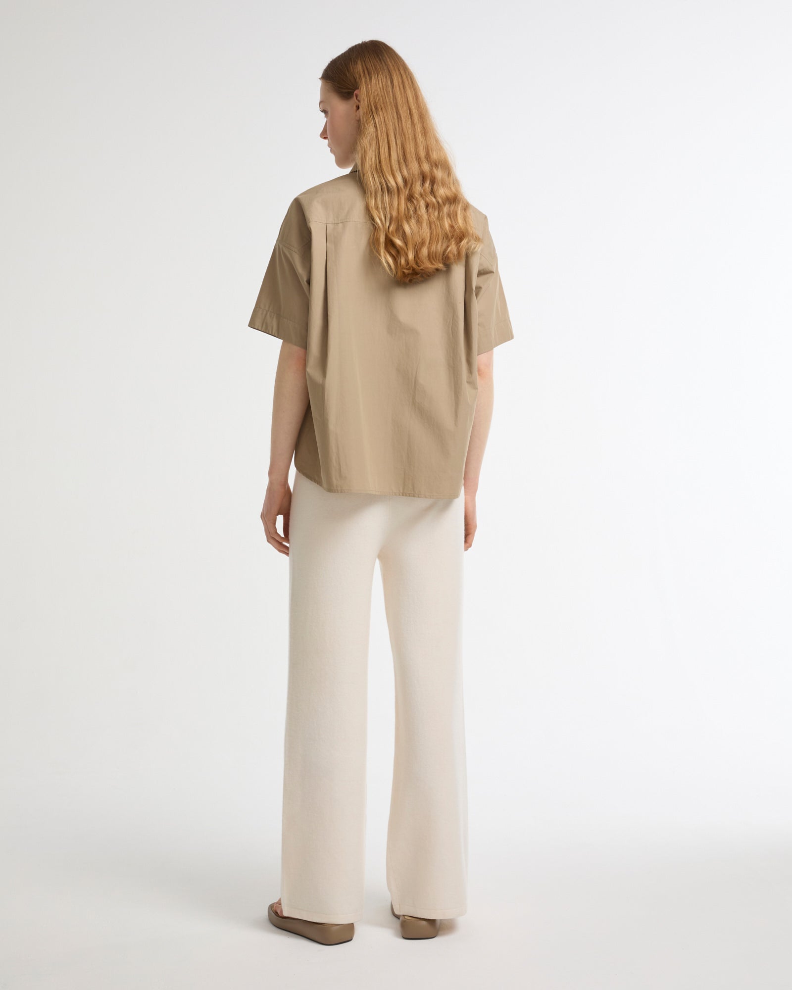 Chemise à manches courtes en popeline de coton -Yves salomon - Nouvelle collection Printemps Été