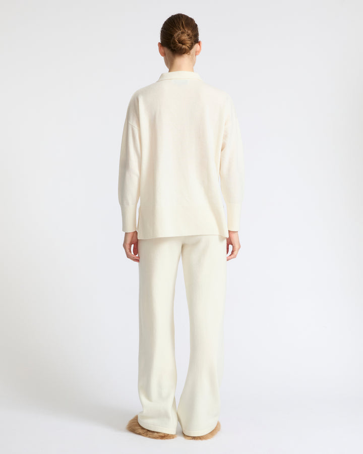 Pantalon large en maille mérinos- Yves Salomon - Nouvelle collection Automne Hiver