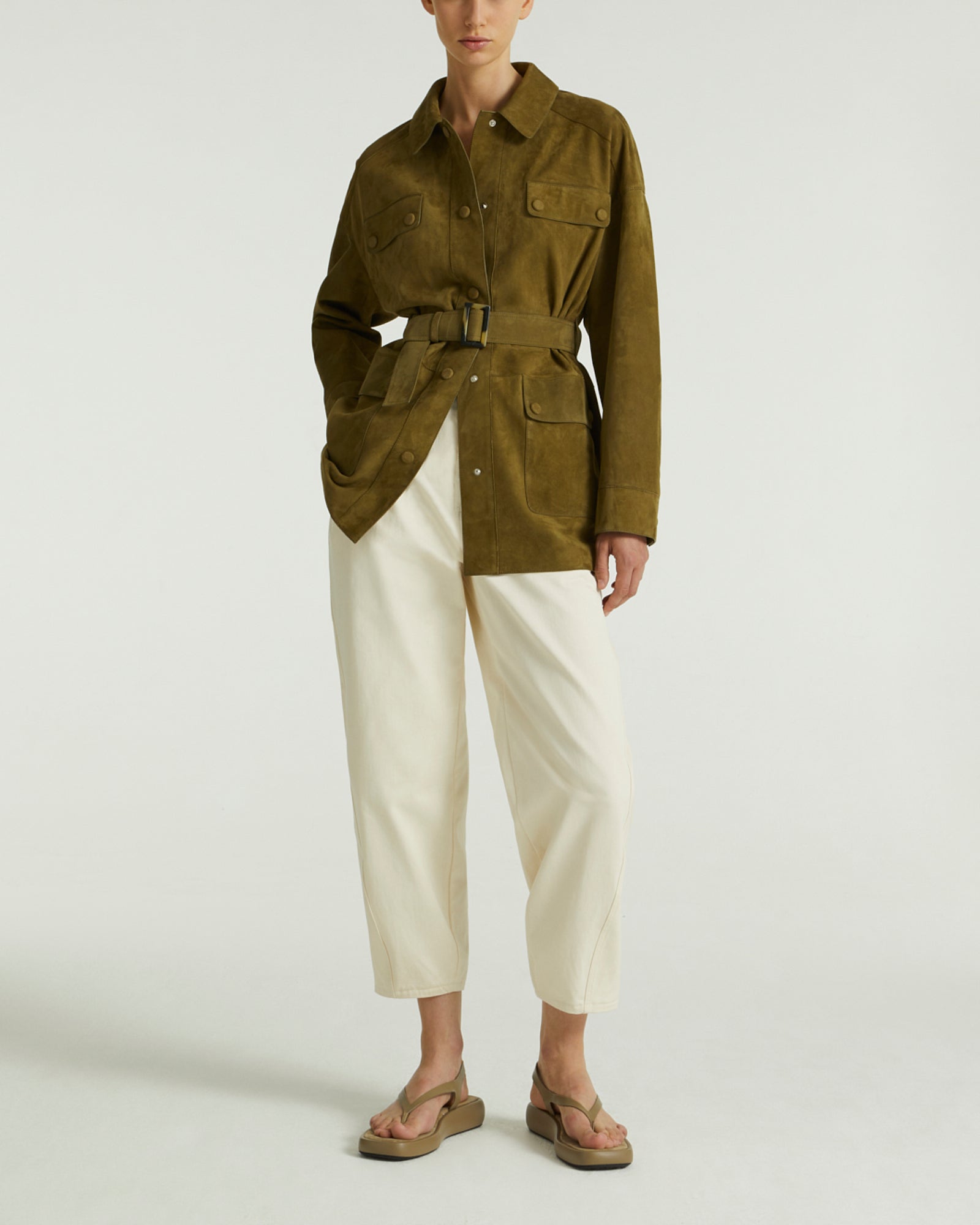 Safari jacket in double-sided velour lamb leather – Yves Salomon