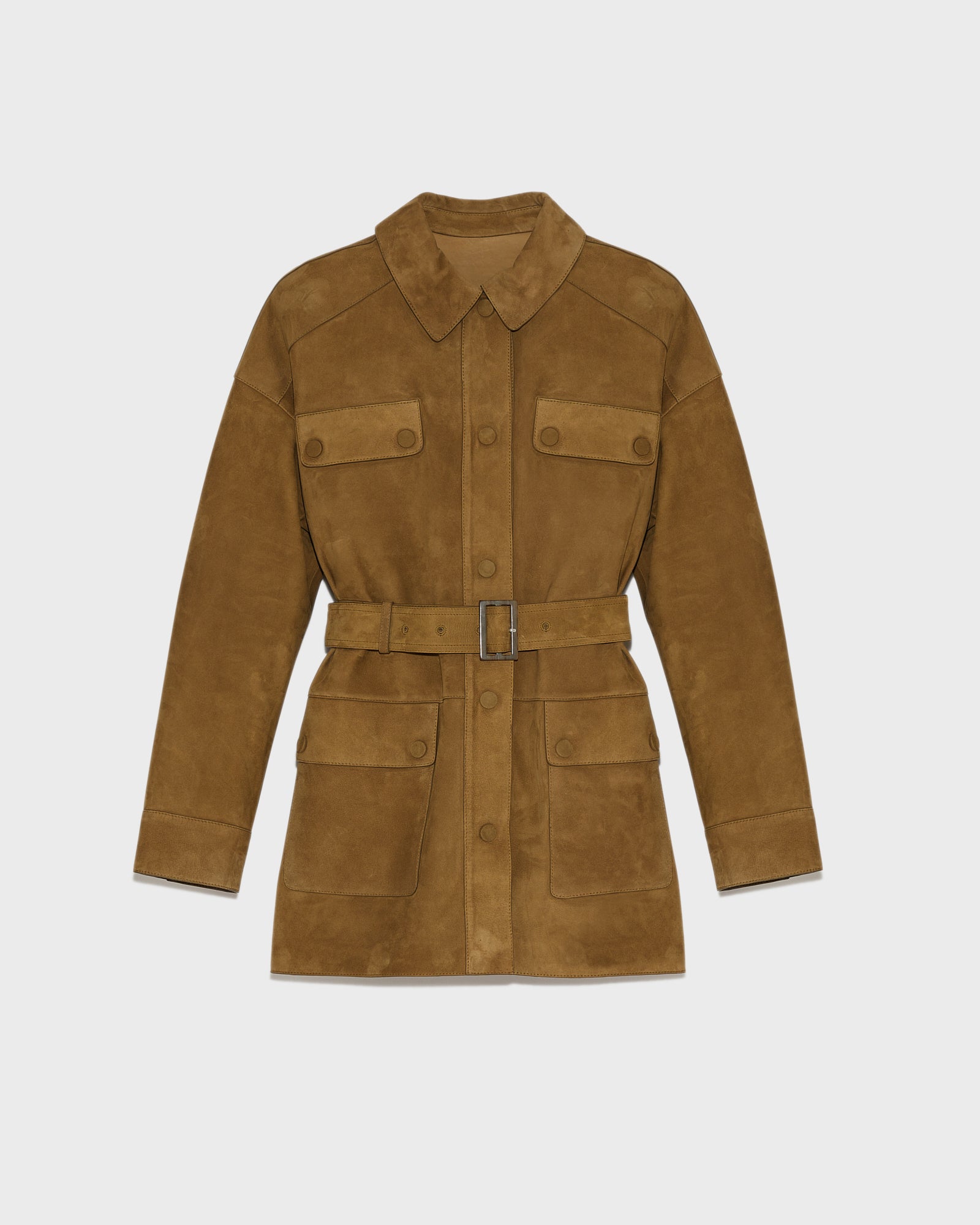 Safari jacket in double-sided velour lamb leather – Yves Salomon
