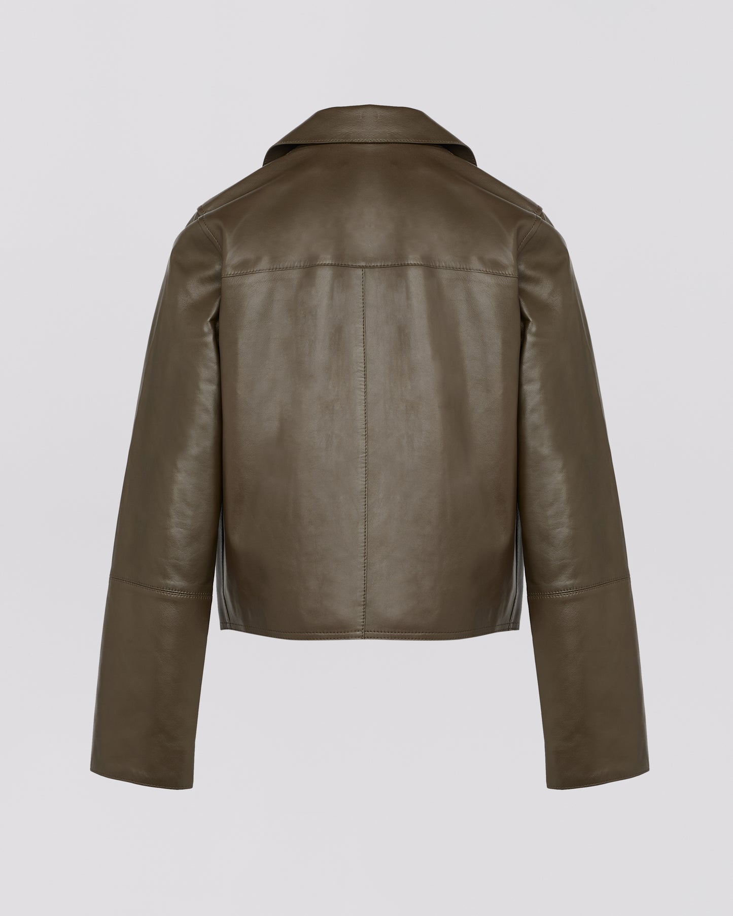Veste courte en cuir d'agneau