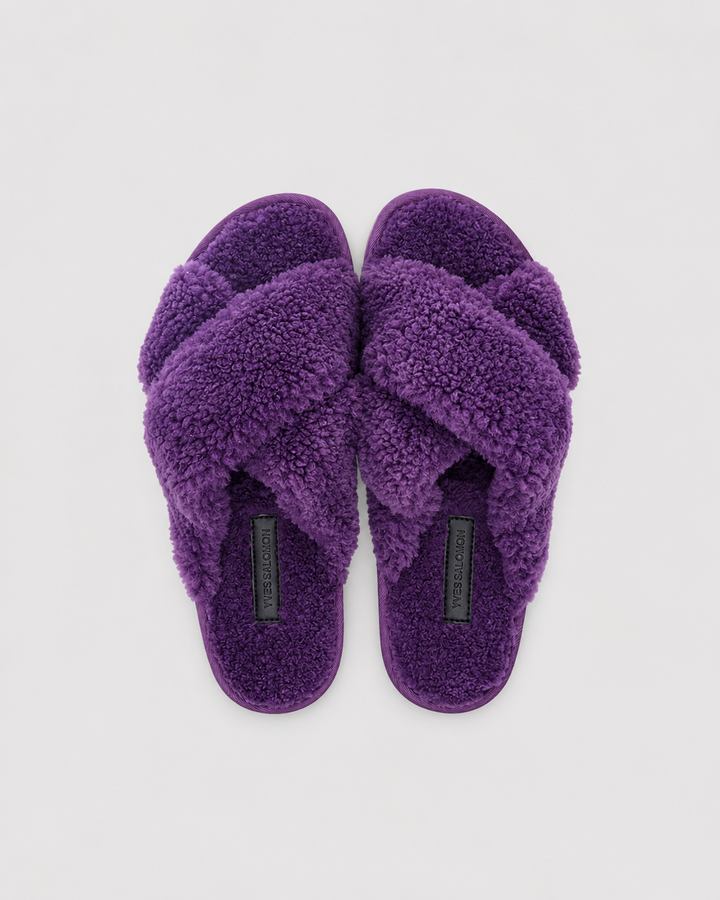 100% lambskin slippers