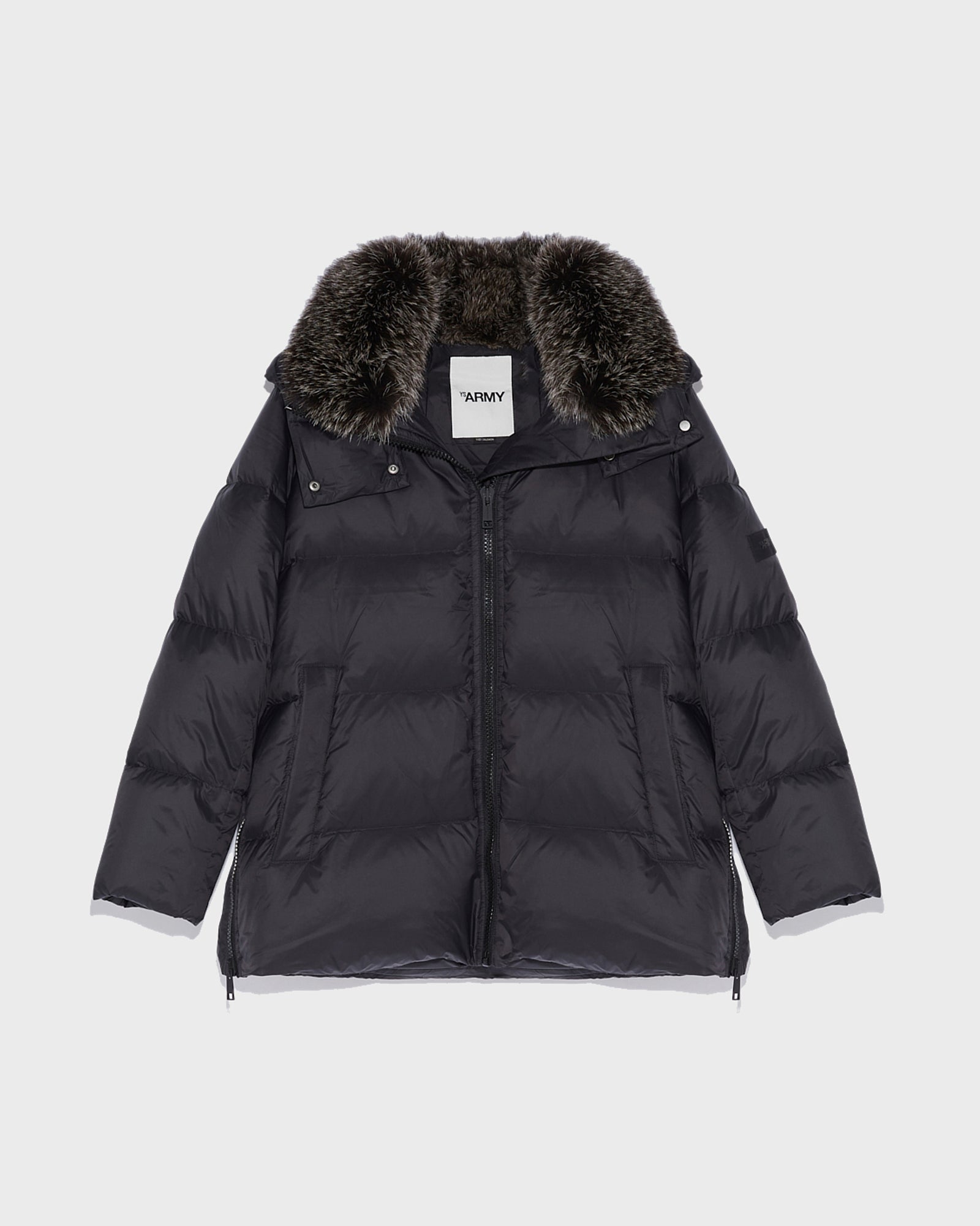 100％の保証 fox with jacket down line A fur Salomon Yves - Black - ジャケット・アウター