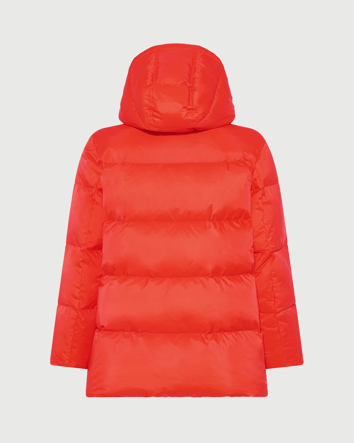 Doudoune "A" line en tissu technique imperméable avec col en agneau laine vaporeuse - Yves Salomon - Nouvelle collection Automne Hiver