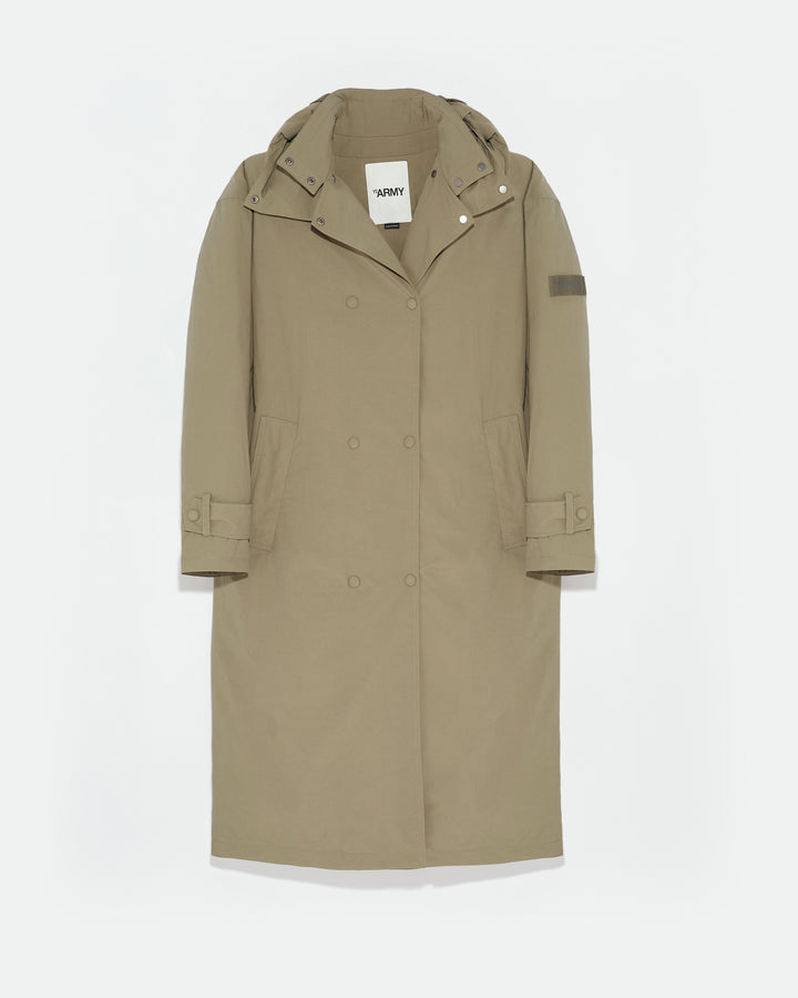 Black Friday 2025 - Yves Salomon - Manteau 7/8 en tissu technique doudoune