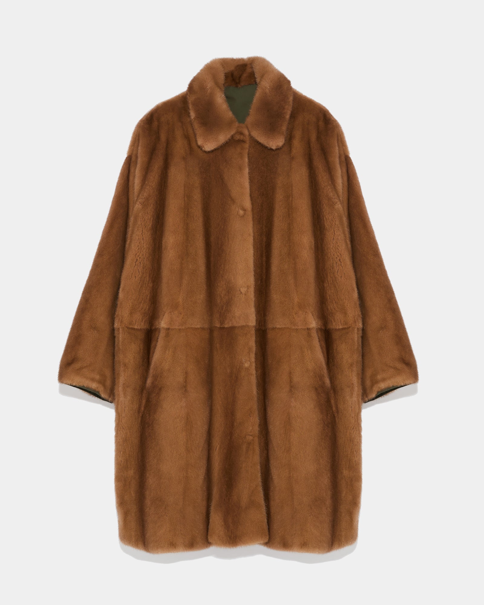 YILON MADE Waistmark eco fur coat ブラウン YILON MADE Waistmark eco fur coat ブラウン