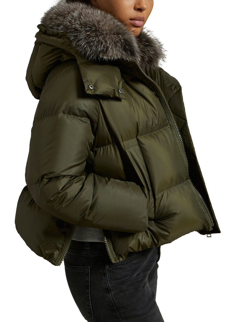 Yves salomon fox fur coat discount
