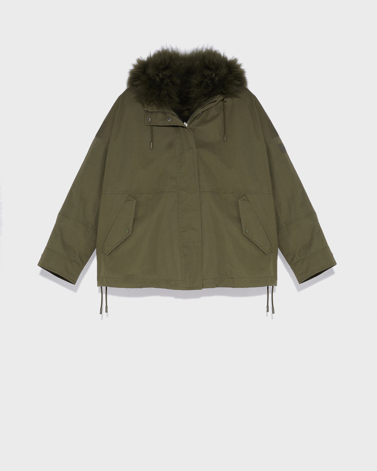 Cropped reversible parka with lambswool - Yves Salomon - Women