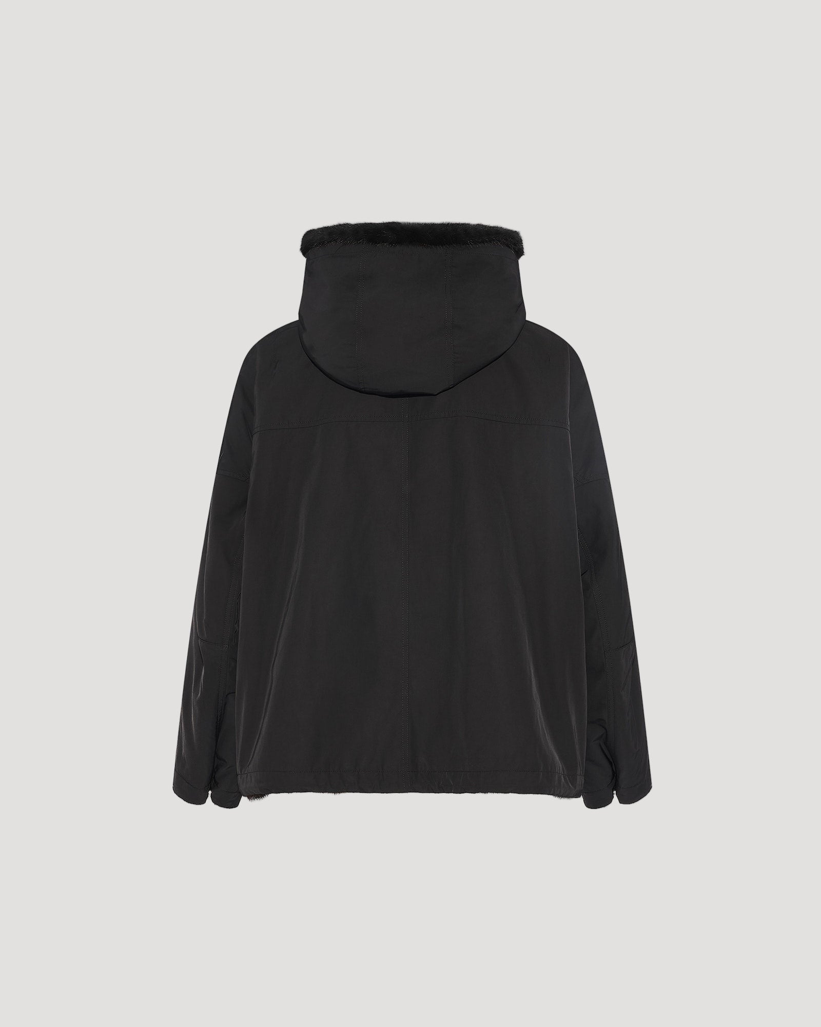 Parka réversible en tissu technique déperlant et fourrure de vison à poils longs -Yves Salomon
