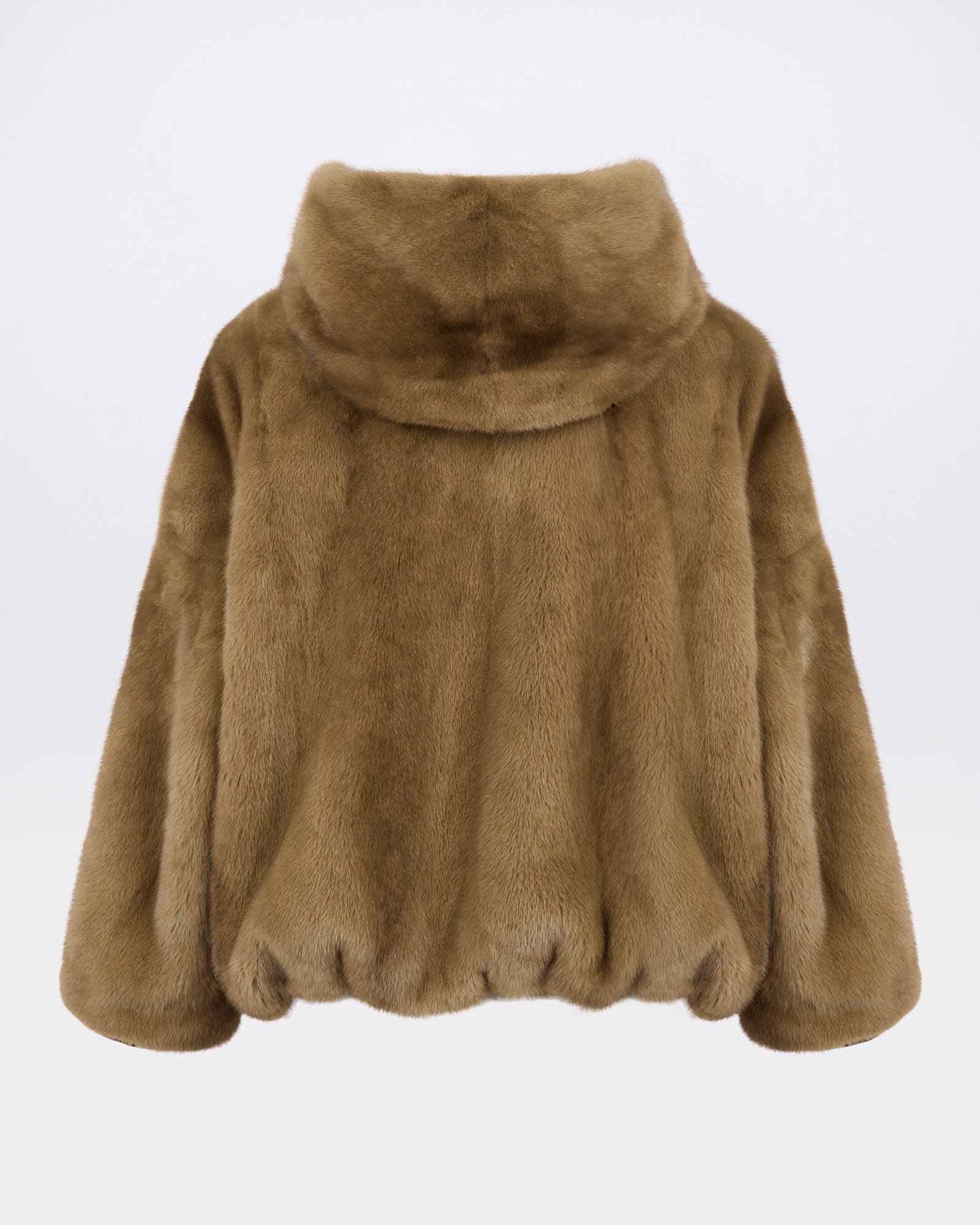 Veste courte en tissu technique déperlant réversible en fourrure de vison - Yves Salomon - Nouvelle collection Automne Hiver