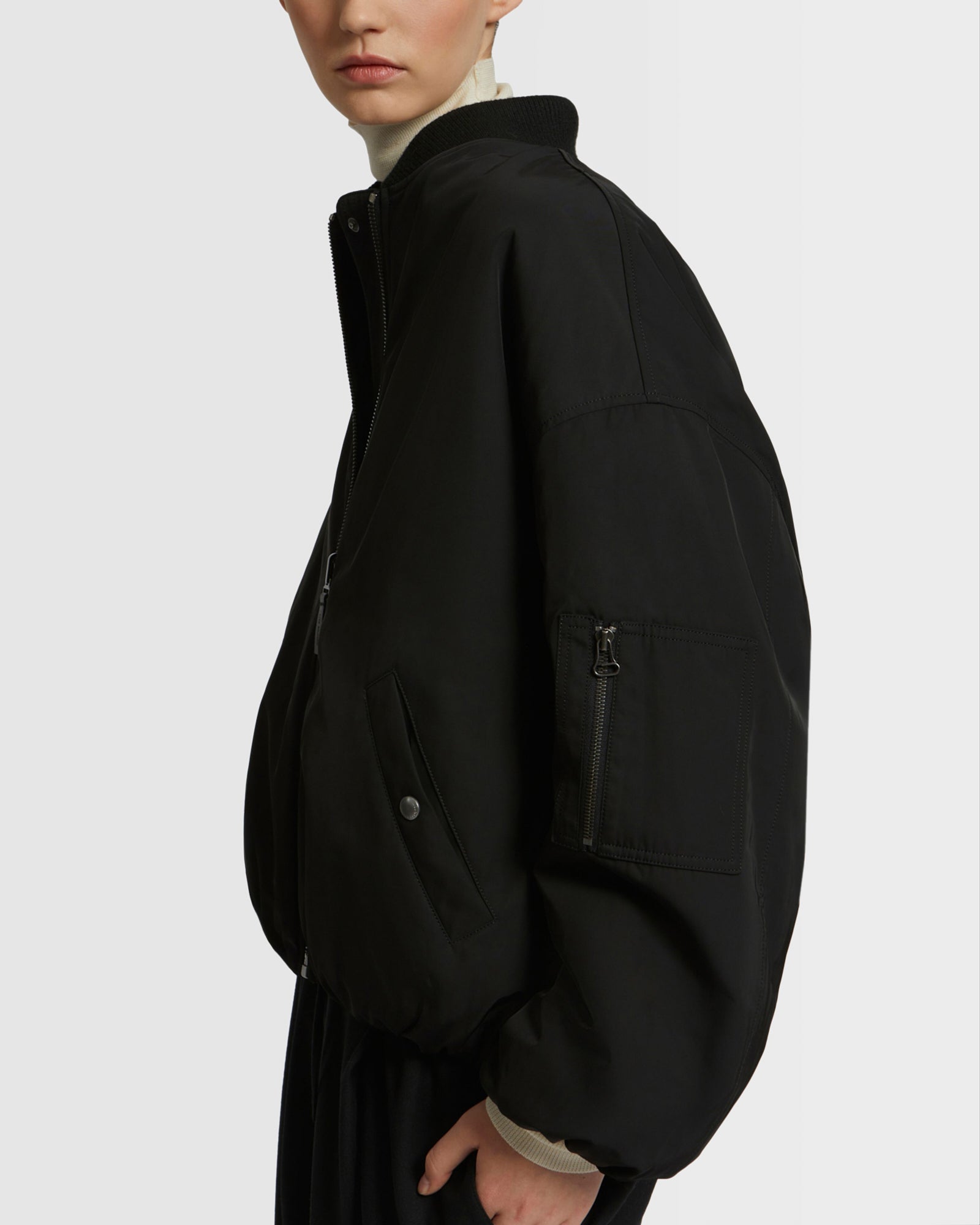 Bomber jacket with mink fur - Black - Yves Salomon