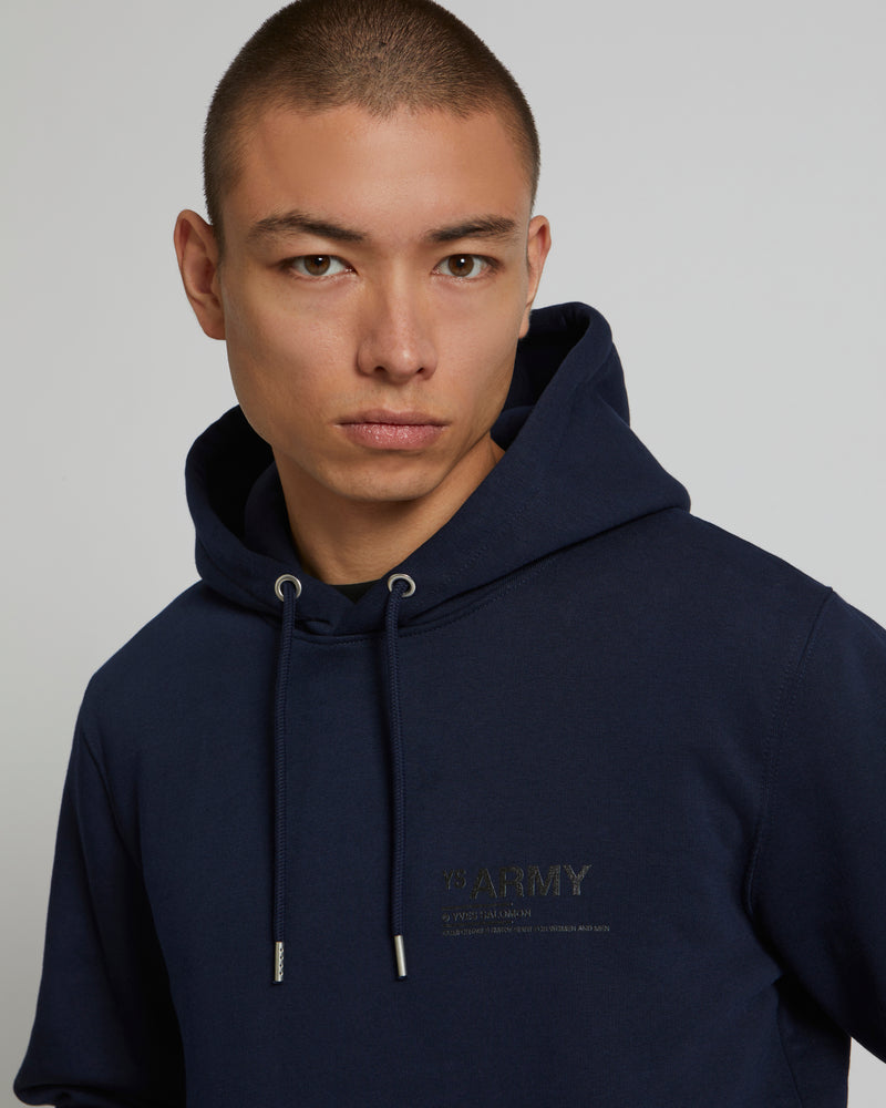 Hoody en molleton motif transfert devant