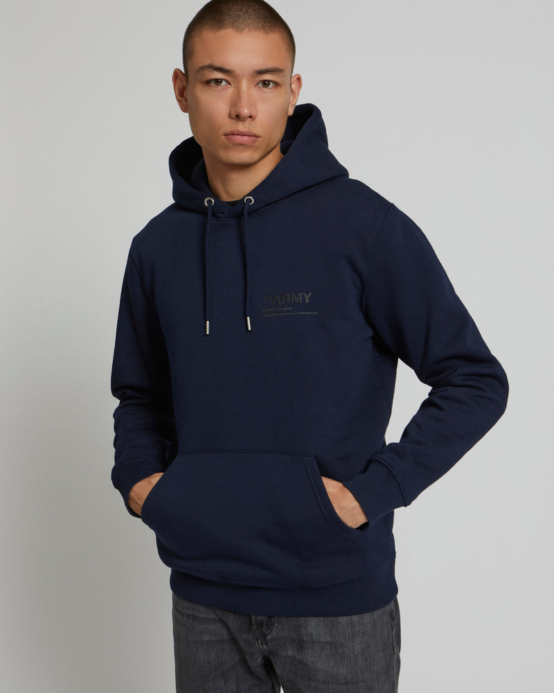 Hoody en molleton motif transfert devant