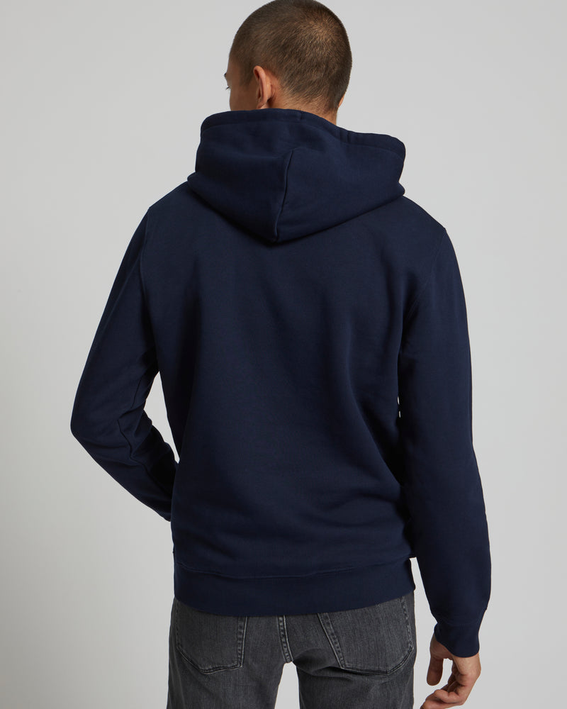 Hoody en molleton motif transfert devant