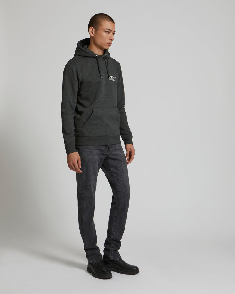Hoody en molleton motif transfert devant