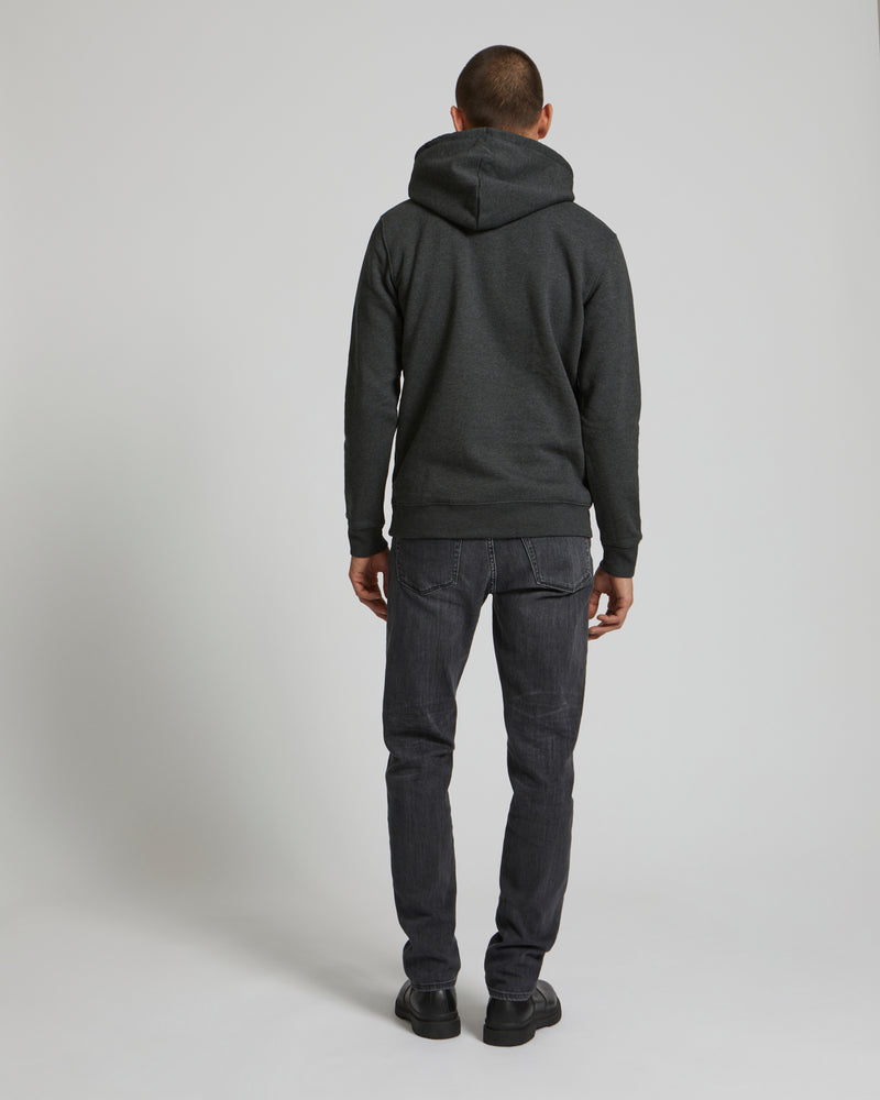 Hoody en molleton motif transfert devant