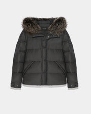 Doudoune en tissu Loro Piana imperméable et fourrure de renard