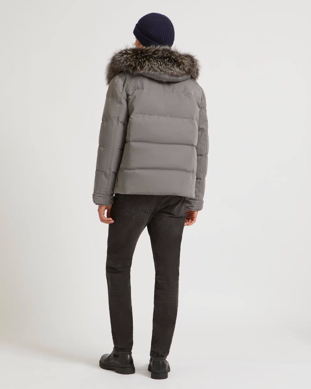 Doudoune courte garniture renard-Yves Salomon - Soldes d'hiver - Winter Sale