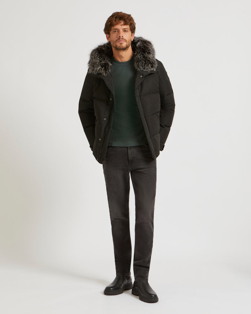 Doudoune courte garniture renard-Yves Salomon - Soldes d'hiver - Winter Sale