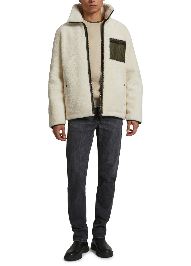 Veste fleece en peau lainée réversible