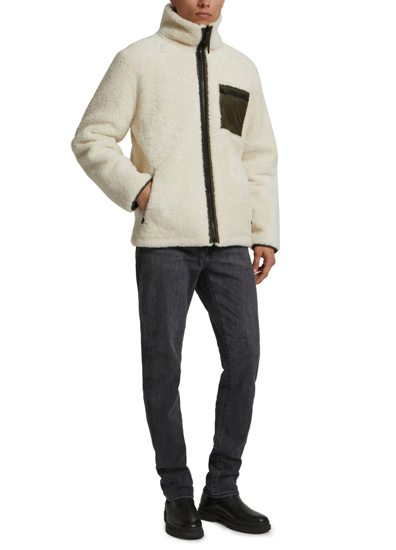 Veste fleece en peau lainée réversible