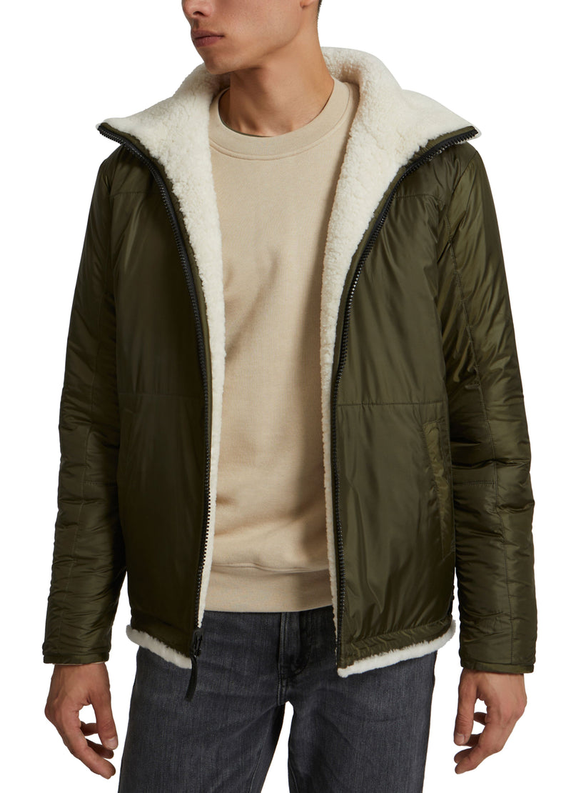 Veste fleece en peau lainée réversible