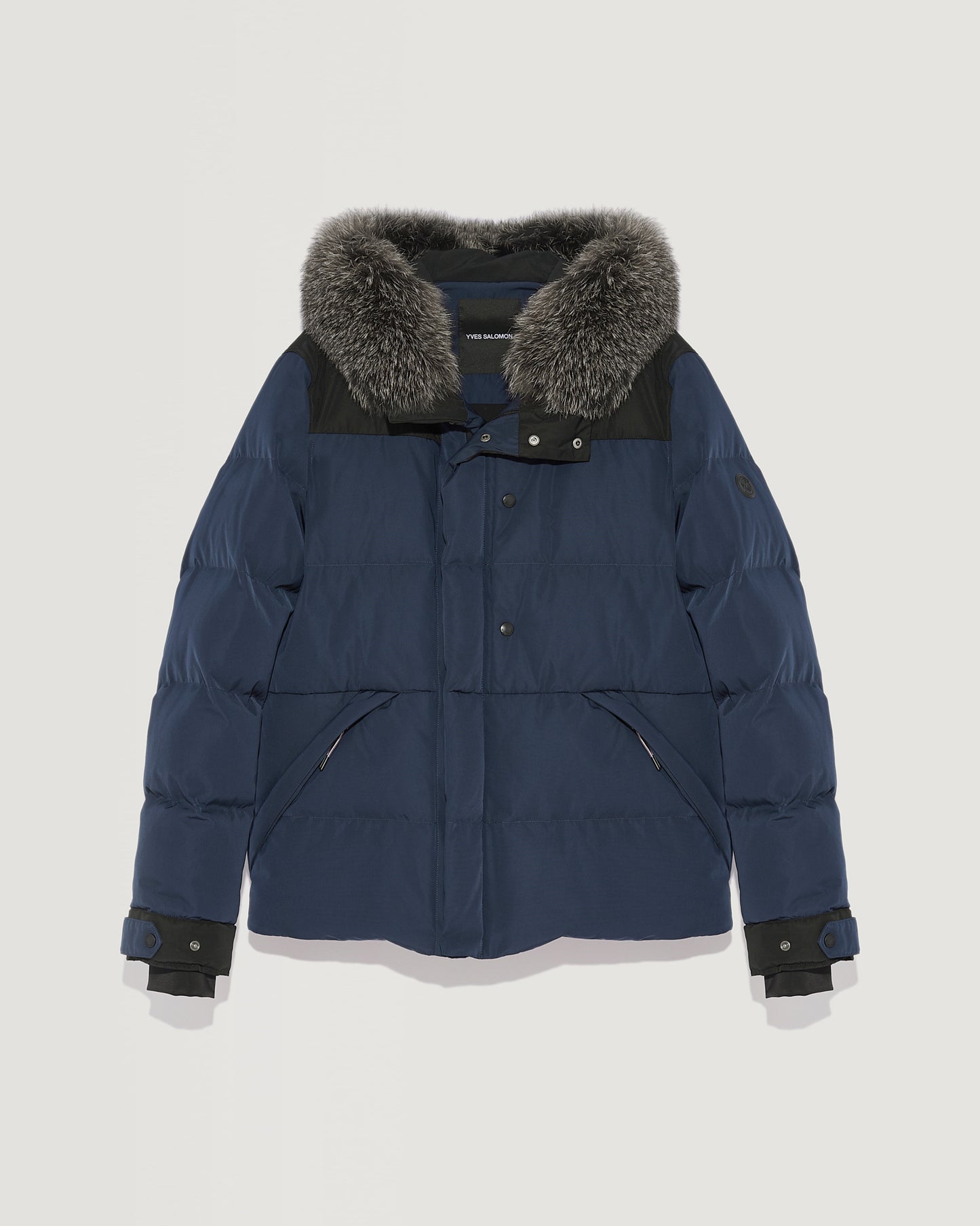 doudoune-skiwear-bloc-color-garniture-renard-bleu-24wiv00670m13wa7058 -Yves Salomon