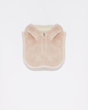 Plastron à capuche en laine tissée naturale