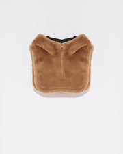 Plastron à capuche en laine tissée naturale