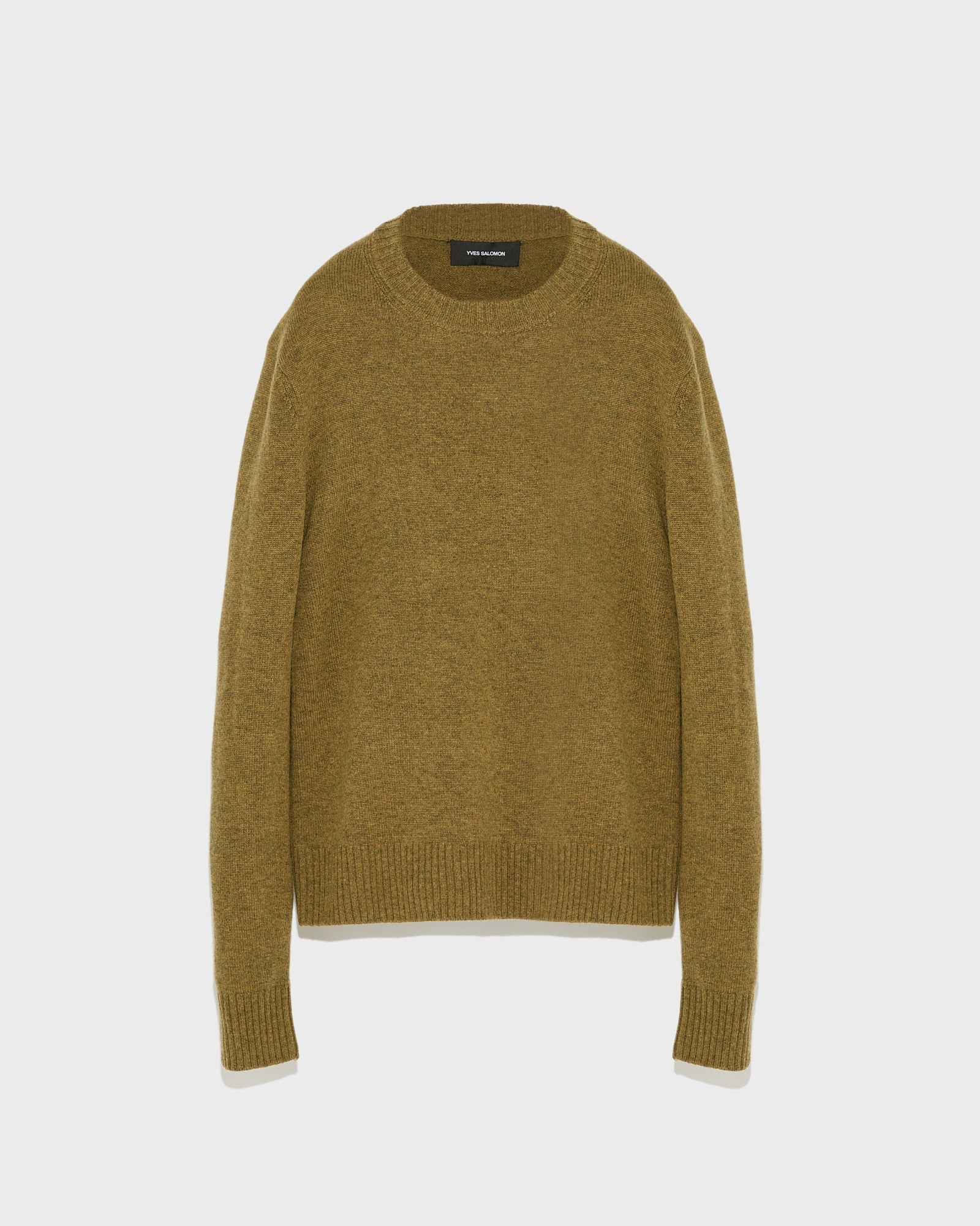 Pull crew neck en maille laine-cachemire-Yves Salomon - Soldes d'hiver - Winter Sale