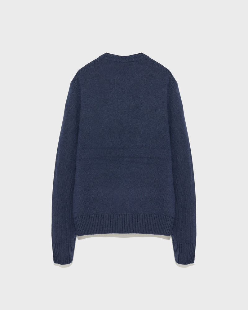 Pull crew neck en maille laine-cachemire-Yves Salomon - Soldes d'hiver - Winter Sale