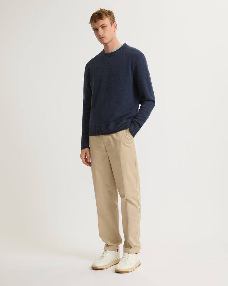 Pull crew neck en maille laine-cachemire-Yves Salomon - Soldes d'hiver - Winter Sale