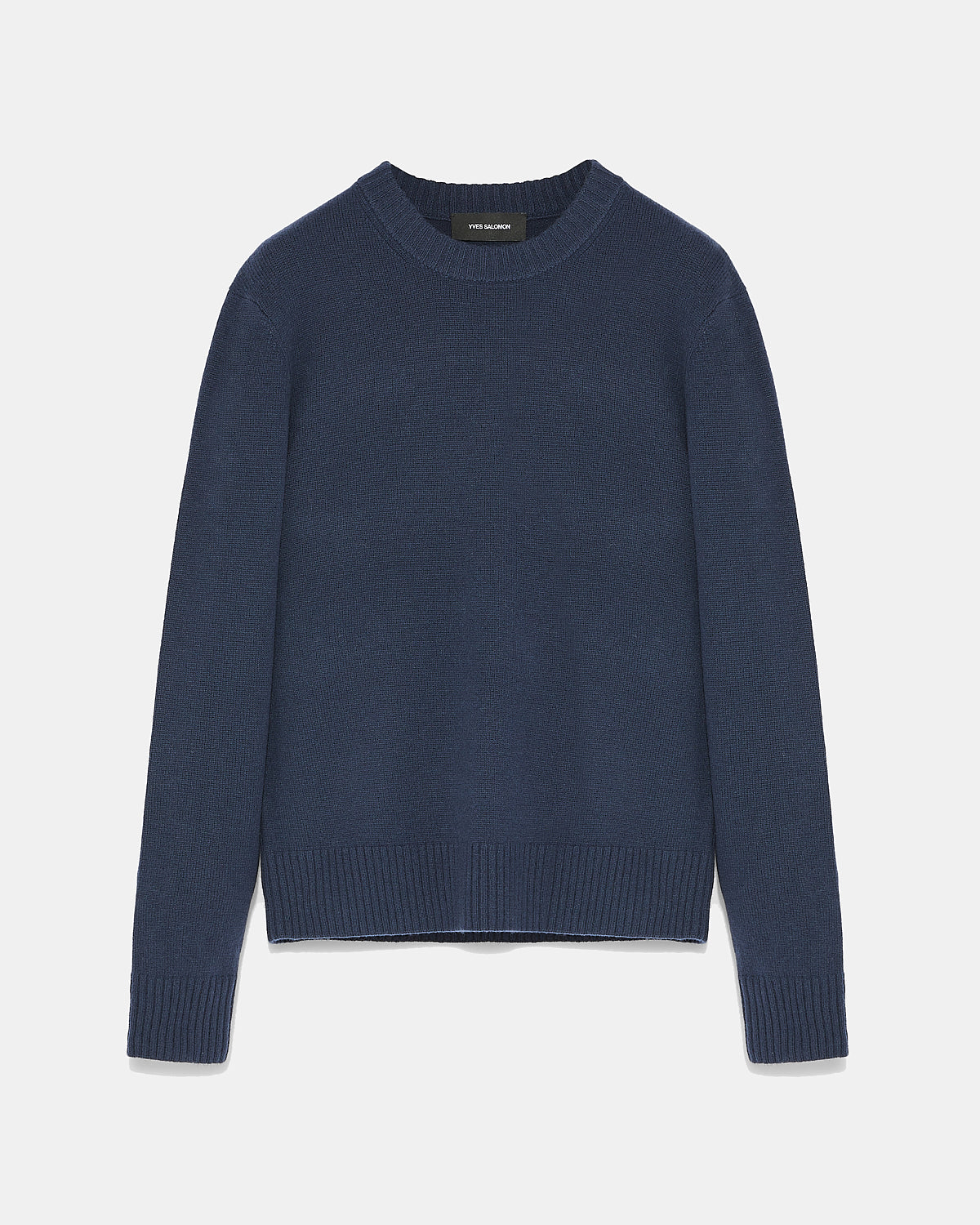 Pull crew neck en maille laine-cachemire-Yves Salomon - Soldes d'hiver - Winter Sale