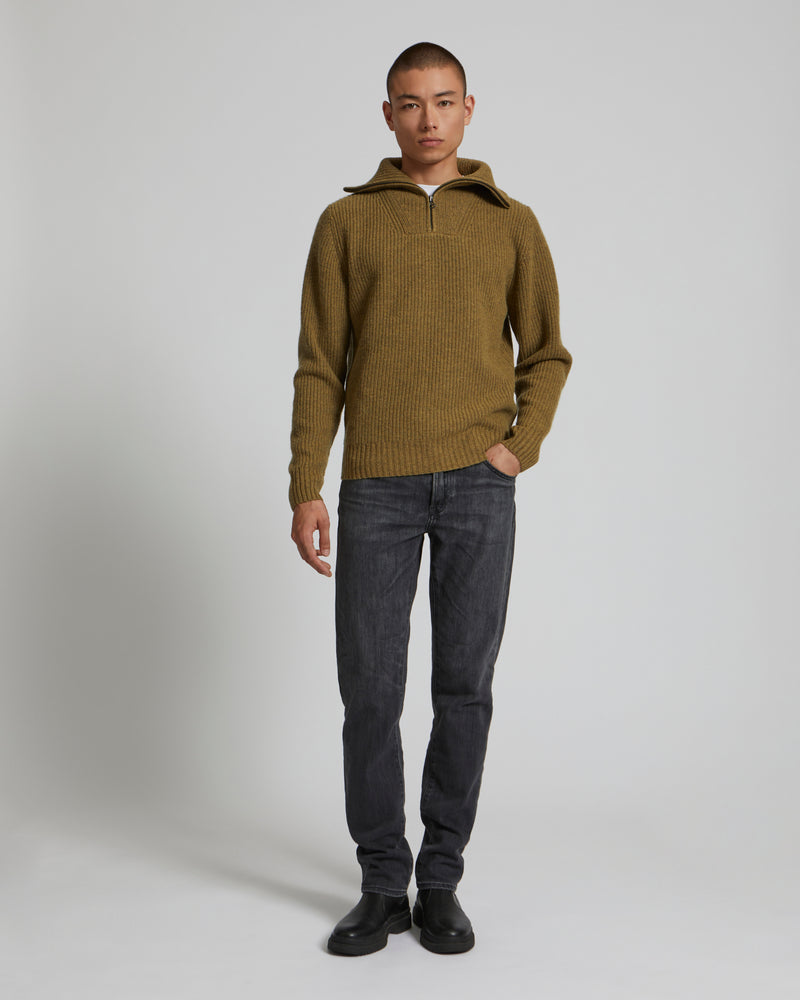 Pull zippé à col camionneur-Yves Salomon - Soldes d'hiver - Winter Sale