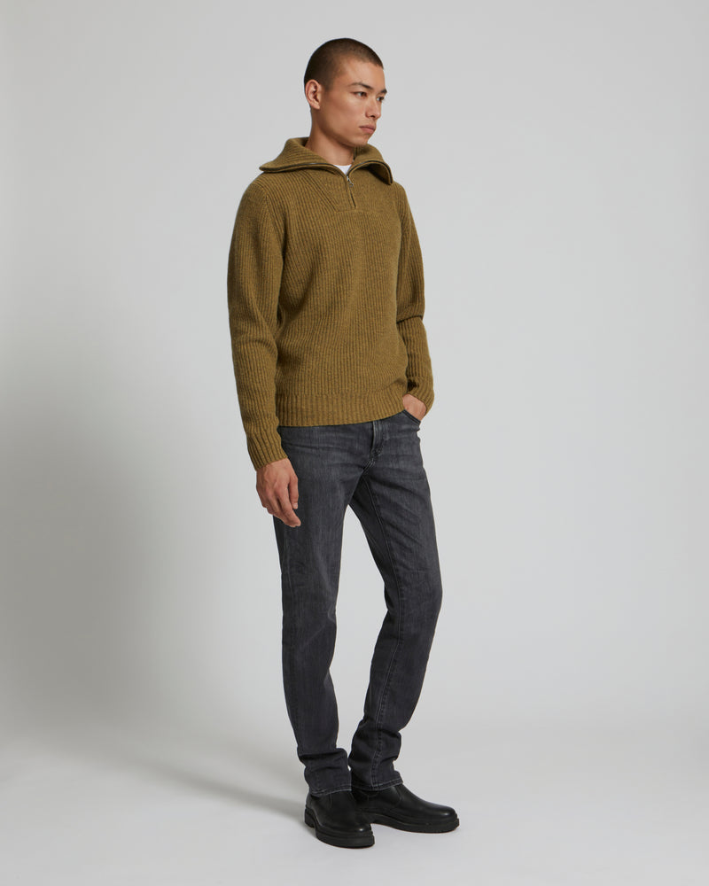 Pull zippé à col camionneur-Yves Salomon - Soldes d'hiver - Winter Sale