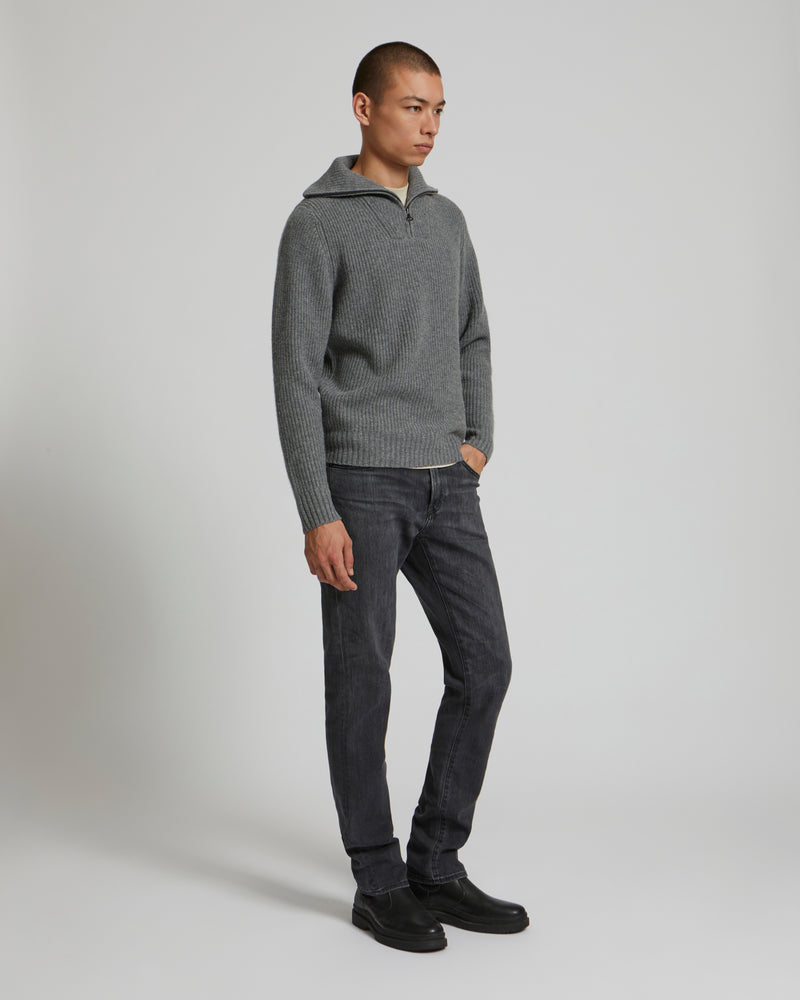 Pull zippé à col camionneur