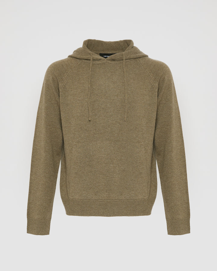 Pull à capuche en lainage cachemire