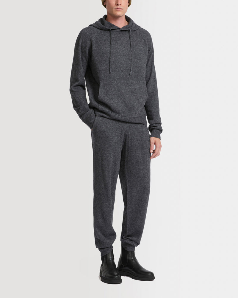 Pull à capuche en lainage cachemire