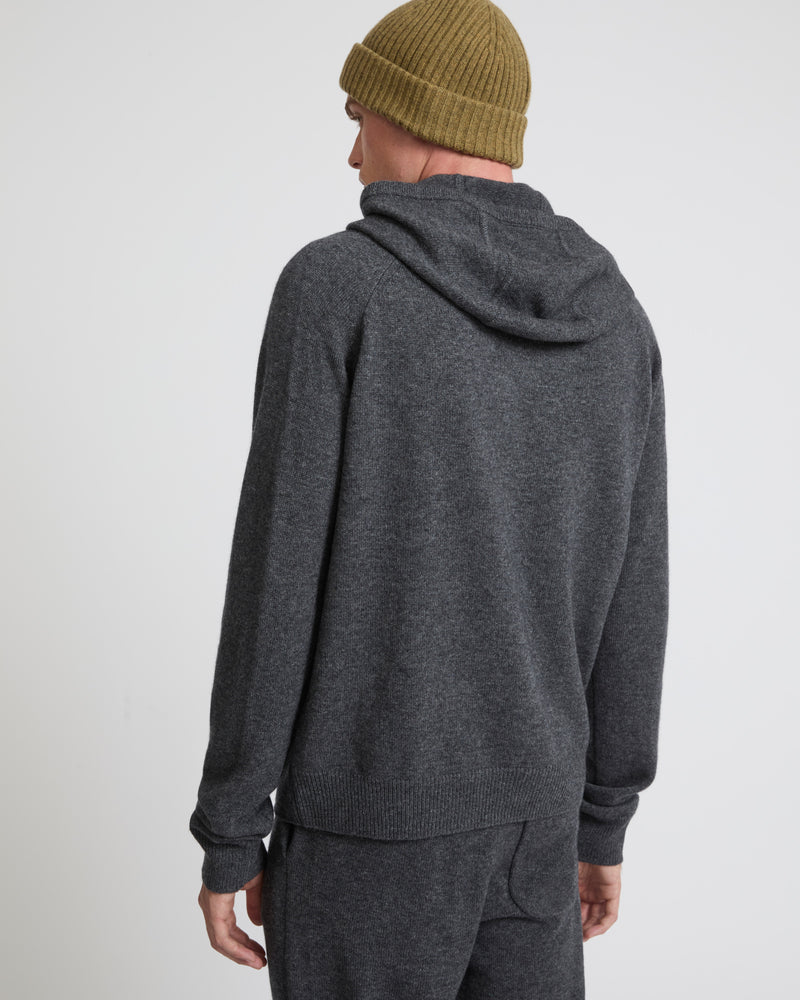 Pull à capuche en lainage cachemire