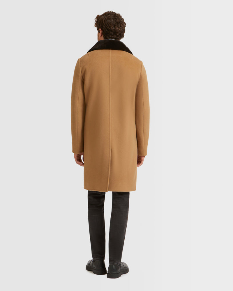 Manteau en tissu double face laine