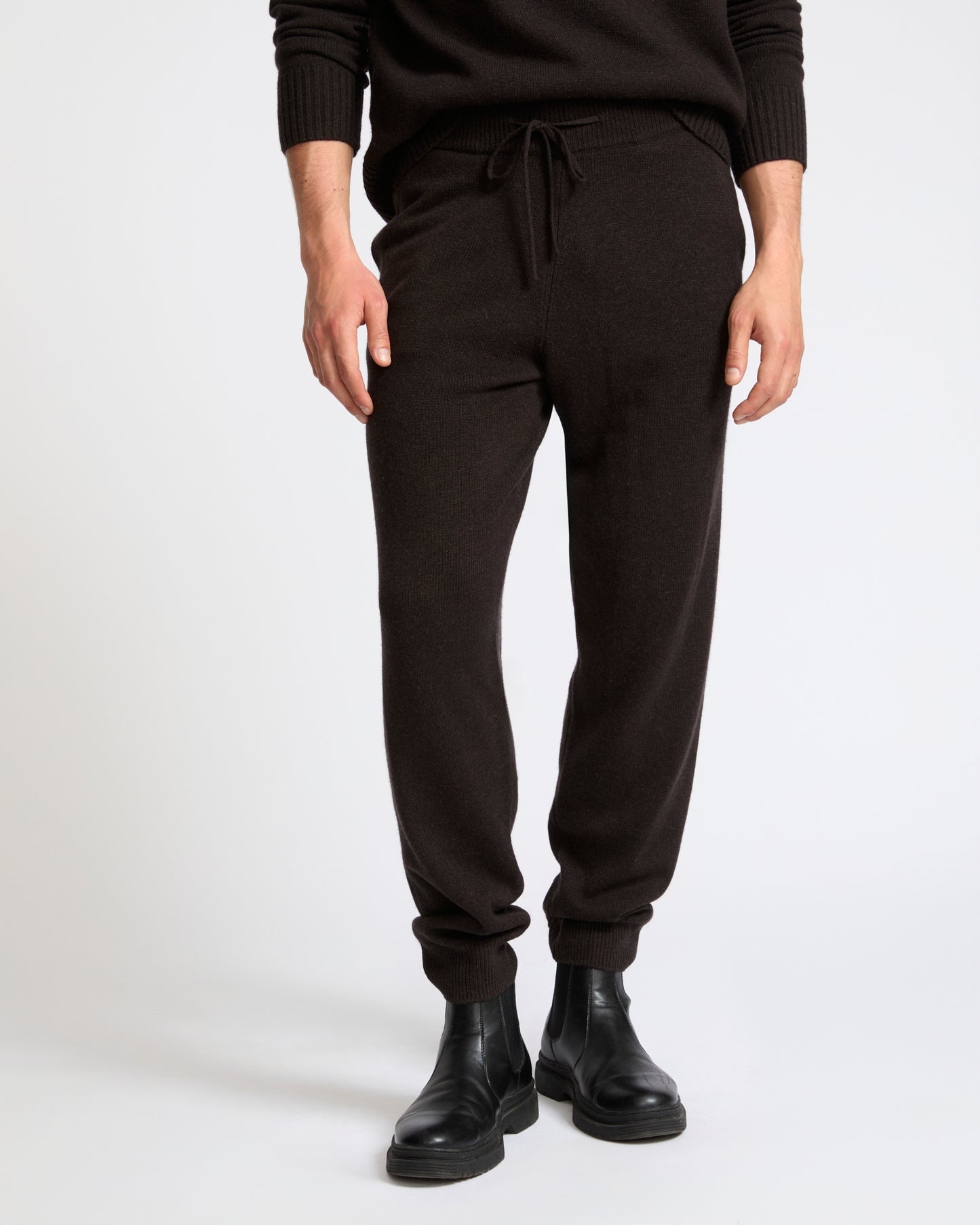 Pantalon jogging en maille laine cachemire- Yves Salomon - Nouvelle collection Automne Hiver